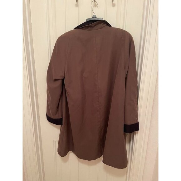 Gallery Petite Brown Coat REMOVEABLE LINING WOMEN'SSZ  PM Polyester/Acrylic Blen - Picture 10 of 14
